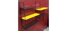 etagere string 3 montants noir mat dorsadé  avec 5 tablettes
