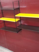 etagere string 3 montants noir mat dorsadé  avec 5 tablettes