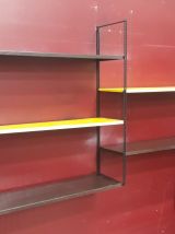 etagere string 3 montants noir mat dorsadé  avec 5 tablettes