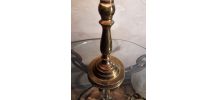 grande lampe laiton et bois 1970 très élégante 60x35cm  mise
