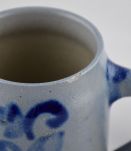 Lot de 3 chopes en grès d'Alsace décor bleu