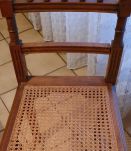 4 Chaises en bois et cannage, 
