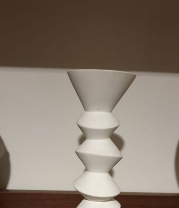 Bougeoir blanc vintage habitat