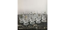 Service 12 verres vintage CRISTAL D’ARQUES modèle ÉLYSÉE 
