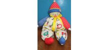 ANCIENNE PELUCHE ALPHABET COROLLE CLOWN