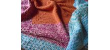 Plaid en laine crochetée