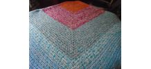 Plaid en laine crochetée