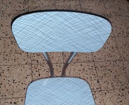 Lot chaises formica bleu