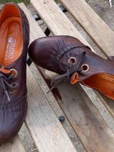 DERBIES CUIR TALONS BOBINES ESPRIT VINTAGE