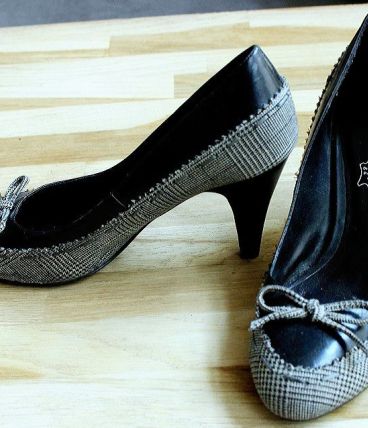 ESCARPINS MOTIF PRINCE DE GALLES ESPRIT VINTAGE