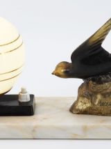 Lampe hirondelle marbre
