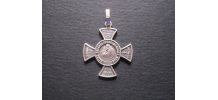 médaille croix Saint Antoine métal blanc 