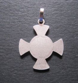 médaille croix Saint Antoine métal blanc 