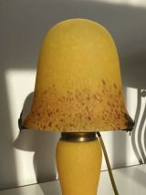 Lampes champignons en pâtes de verres de style art nouveau