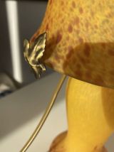 Lampes champignons en pâtes de verres de style art nouveau