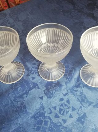 Ensemble de 3 verres à glace ou salade de fruits