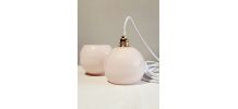 Baladeuse globes opaline vintage 