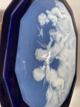 Boîte en céramique bleu