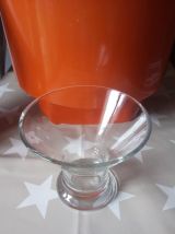 6 coupes à glaces en verre "La laitière" de Nestlé