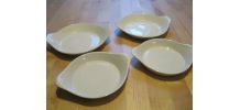 4 petits plateaux a oreilles en porcelaine pour cuisine 