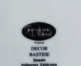 3x assiettes porcelaine d'Auteuil décor Bastide