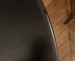Table ronde noire Piretti Castelli
