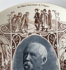 Ancienne assiette Sarreguemines Président Mac Mahon