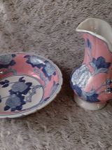broc et cuvette de toilette en  ceramique ,vintage 