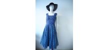 Authentique robe full circle en organdi vintage 50's