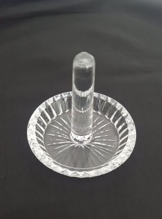Support de bagues vintage  en verre cristal Cyrano