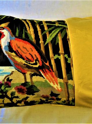 Coussin vintage " faisan "