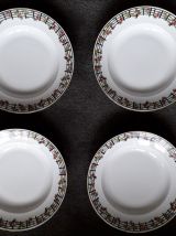 1 lot de 4 assiettes en céramique Limoges des années 50.