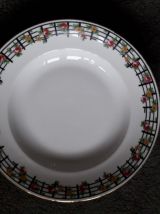 1 lot de 4 assiettes en céramique Limoges des années 50.