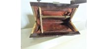 Sac à Main vintage marron Cuir façon Croco