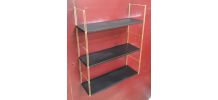 Etagere  string( tomado) 1950 a 1960 or et black mat, vintag