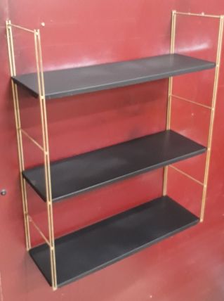 Etagere  string( tomado) 1950 a 1960 or et black mat, vintag
