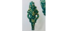 Lot de 2 embrases/patères en bronze, patinées 