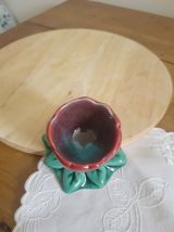 Coquetier français en forme de fleur style Vallauris 
