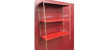  Etagere metal string( tomado) 1950 a 1960  or et rouge vif,