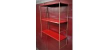  Etagere metal string( tomado) 1950 a 1960  or et rouge vif,