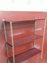  Etagere metal string( tomado) 1950 a 1960  or et rouge   fo