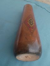 grand vase  en  bois  peint  , vintage