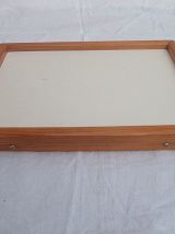 plateau  de  service  en bois ,  vintage