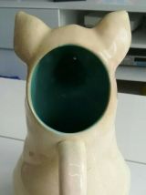 ANCIEN PICHET BARBOTINE JUG COCHON ROSE SARREGUEMINES