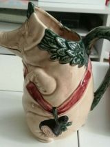 ANCIEN PICHET BARBOTINE JUG COCHON AU JAMBON ORCHIES