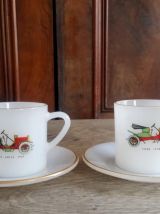 Ensemble de 6 tasses et 6 soucoupes Arcopal - Vieux tacots 