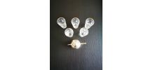 Service de 5 verres à thé + 1 petite théière 