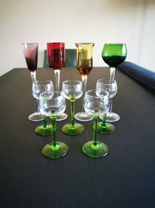 Lot de 9 verres d'Alsace