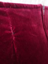 Ensemble tailleur baroque en velours bordeaux 70's 80's 
