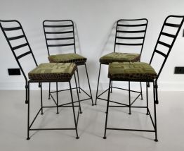 4 chaises-tabourets industriels